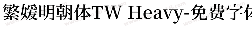繁媛明朝体TW Heavy字体转换